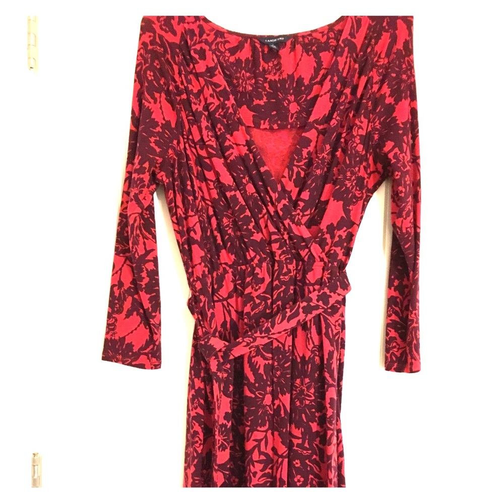 Lands End “Faux” Wrap Dress